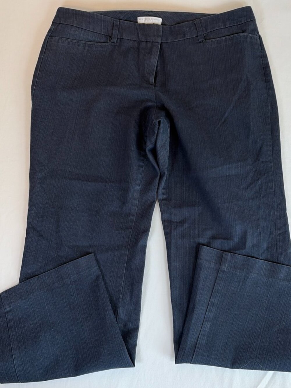 New York & Company Flat Front Pants Women's 10P Blue